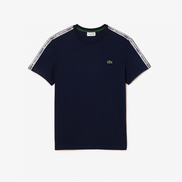 T-shirt regular fit avec bandes siglées contrastées